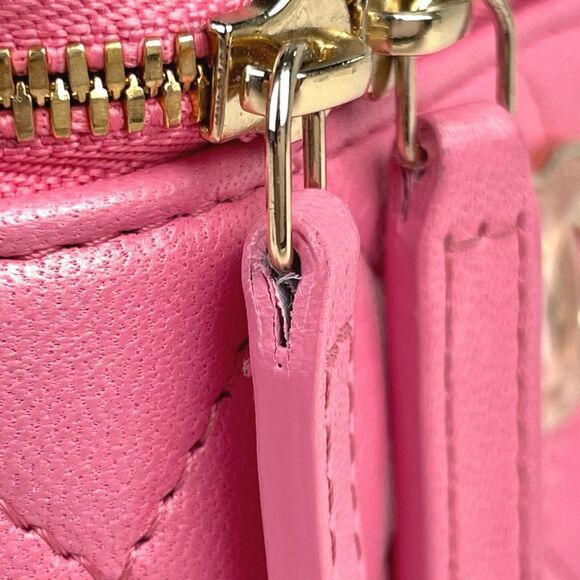 Chanel Coco Mark Chain Shoulder Bag Matelasse Small Vanity Shoulder Bag Leather - Picture 7 of 11